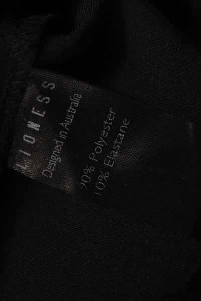Lioness Women Dress Pants Black 90% Polyester Zip Size XS