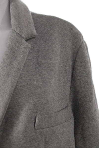 6397 Womens Wool Gray Pantsuit Button Long Sleeve Solid Fall Size XS