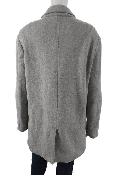 6397 Womens Wool Gray Pantsuit Button Long Sleeve Solid Fall Size XS