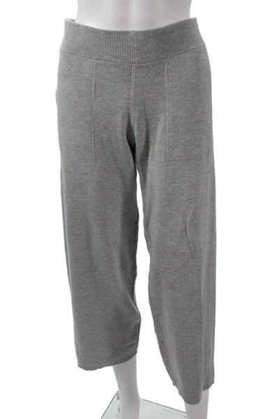 J Crew Women Gray Cropped Pants Extra Fine Merino Cotton Size XS