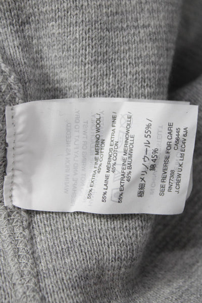 J Crew Women Gray Cropped Pants Extra Fine Merino Cotton Size XS