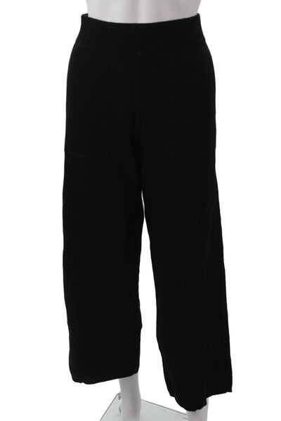 J Crew Women Cropped Black Wool Blend Pants Size S