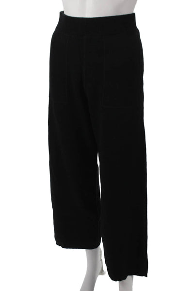 J Crew Women Cropped Black Wool Blend Pants Size S