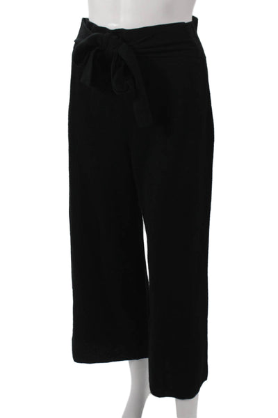 Moth Anthropologie Women Cropped Outfit Set Black Wool Blend Long Sleeve Size S
