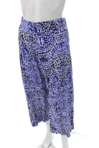 Lilly Pulitzer Women Cropped Pants Multicolor Geometric Rayon Pull On Size XL