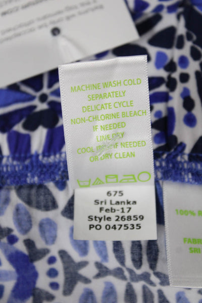 Lilly Pulitzer Women Cropped Pants Multicolor Geometric Rayon Pull On Size XL