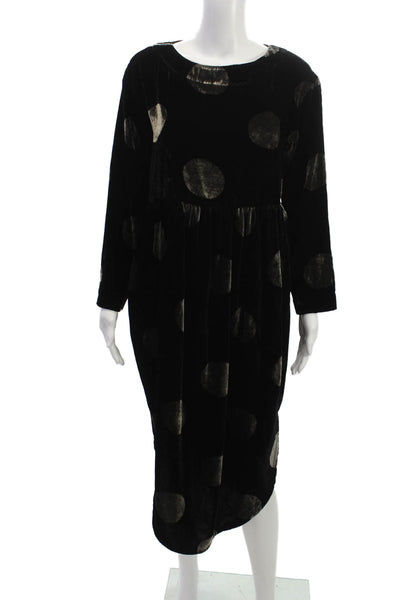 Bitte Kai Rand Women Shift Dress Black Polka Dot Viscose Long Sleeve Size XS