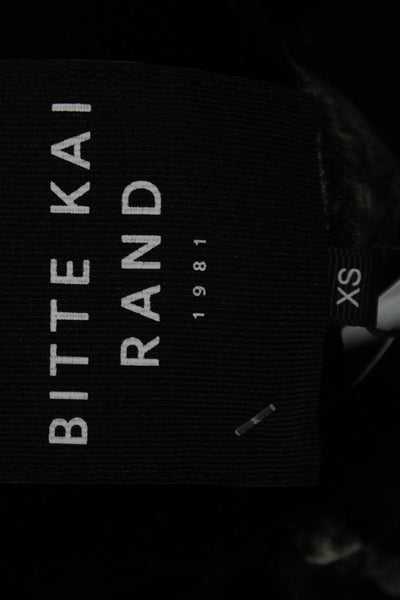 Bitte Kai Rand Women Shift Dress Black Polka Dot Viscose Long Sleeve Size XS