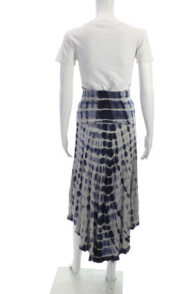 Cynthia Rowley Women Maxi Skirt Gray Rayon Tie Dye Pull On Fall Size XS