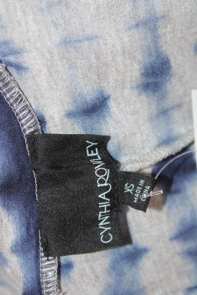 Cynthia Rowley Women Maxi Skirt Gray Rayon Tie Dye Pull On Fall Size XS
