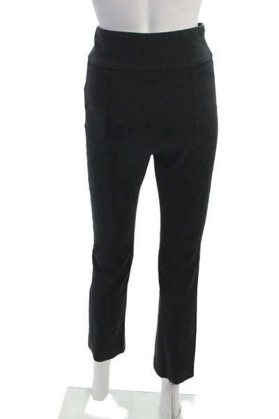 Veronica Beard Women Cropped Black Pants Zip 96% Cotton 4% Elastane Size 2
