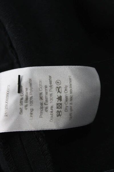 Veronica Beard Women Cropped Black Pants Zip 96% Cotton 4% Elastane Size 2