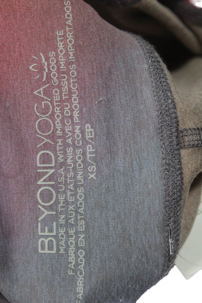 Beyond Yoga Womens Ankle Leggings Tie Dye Multicolor Polyester Blend Size XS