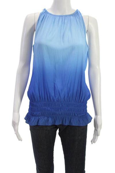 Ramy Brook Womens Blue Ombre Sleeveless Basic Tank Polyester Size XS