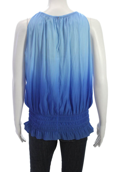 Ramy Brook Womens Blue Ombre Sleeveless Basic Tank Polyester Size XS