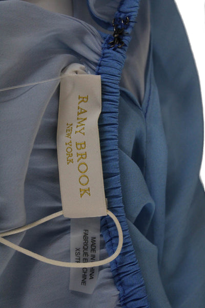 Ramy Brook Womens Blue Ombre Sleeveless Basic Tank Polyester Size XS