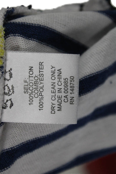 Sea New York Women Striped Multicolor Cotton Crew Neck T-Shirt Size S