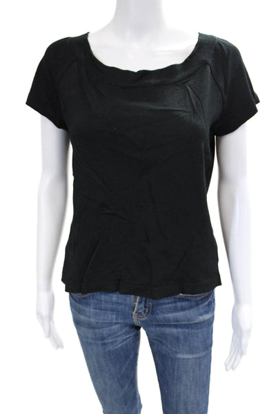 St. John Collection By Marie Gray Women Black Scoop Neck T-Shirt Size M