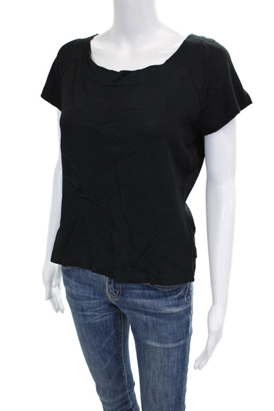 St. John Collection By Marie Gray Women Black Scoop Neck T-Shirt Size M