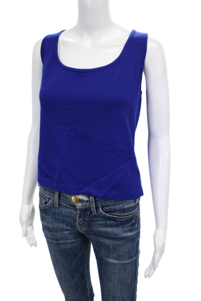 St. John Womens Basic Scoop Neck Sleeveless Viscose Blend Tank Size M