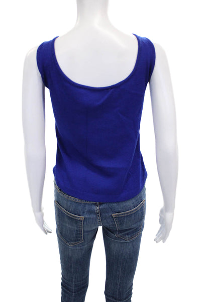 St. John Womens Basic Scoop Neck Sleeveless Viscose Blend Tank Size M
