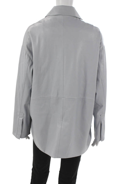 Oscar The Collection Women Basic Jacket Gray Snap Closure Size 42