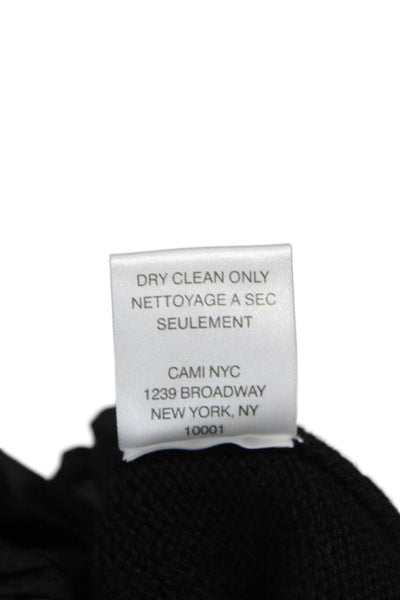 Cami NYC Women Black 100% Merino Wool Crew Neck Long Sleeve Blouse Size M