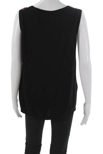 Akris Punto Women Polka Dot Wool Scoop Neck Tank Multicolor Size 10