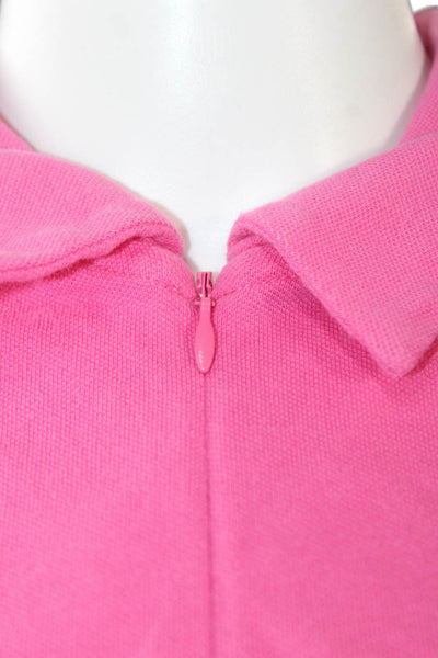 Golftini Women Pink Sleeveless Collared Cotton Polo Size L
