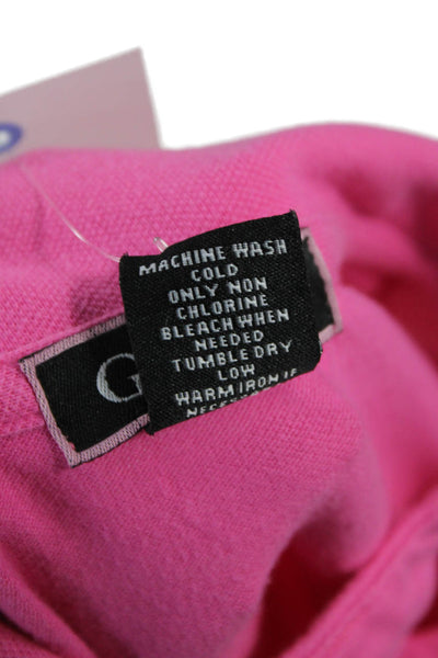 Golftini Women Pink Sleeveless Collared Cotton Polo Size L