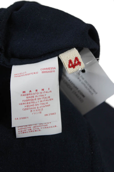 Marni Womens Basic Cotton Crew Neck Short Sleeve T Shirt Blue Size 44