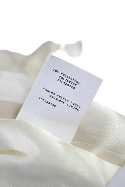 philosophy Womens Overcoat Ivory Snap Closure Long Sleeve Size M