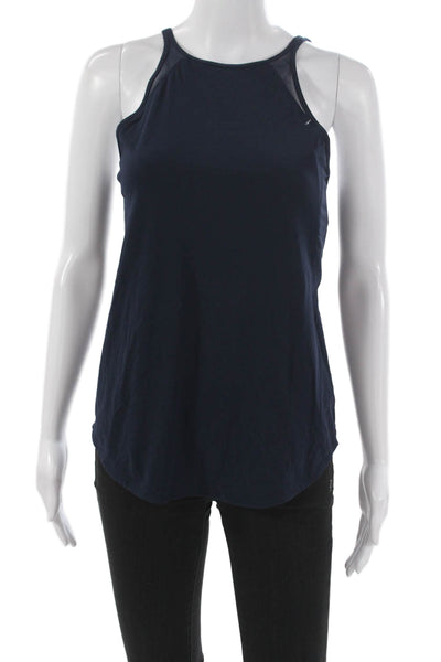 Lululemon Womens Blue Sleeveless High Neck Basic Tank Polyester Blend Size S