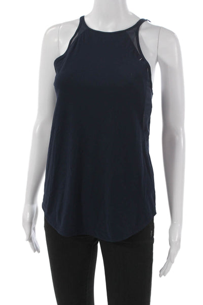 Lululemon Womens Blue Sleeveless High Neck Basic Tank Polyester Blend Size S