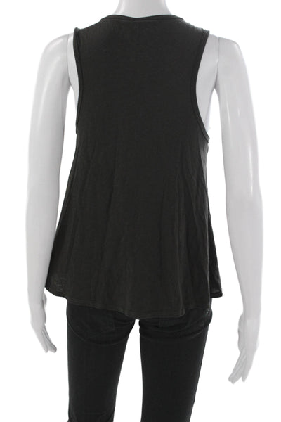Chaser Womens Basic Sleeveless Black Tiger Print Tank Size XS