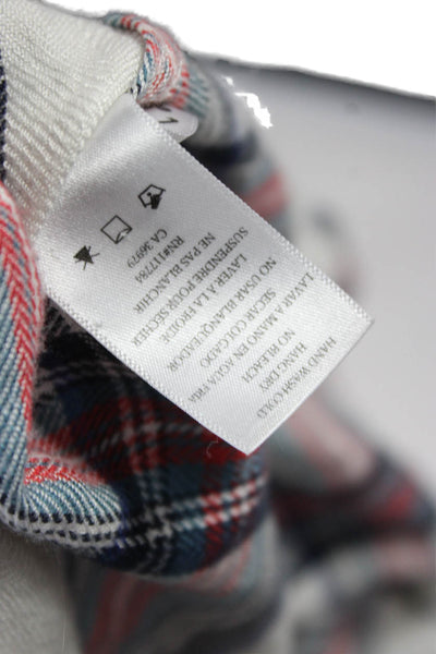 Rails Womens Plaid Collared Button-Up Rayon Top Long Sleeve Multicolor Size XS