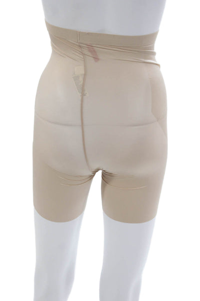 Spanx Womens High Waist Mid Thigh Shapewear Bottoms Beige Size Small