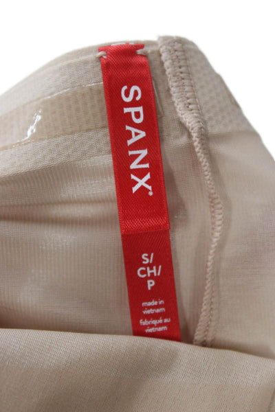 Spanx Womens High Waist Mid Thigh Shapewear Bottoms Beige Size Small