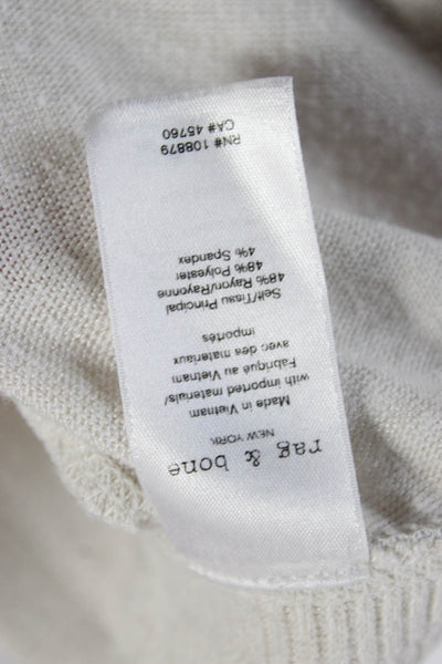 Rag & Bone Womens Sweat Shorts Ivory Size S