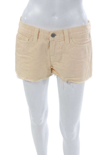 J Brand Womens Cut-Off Shorts Yellow 100% Cotton Size 26
