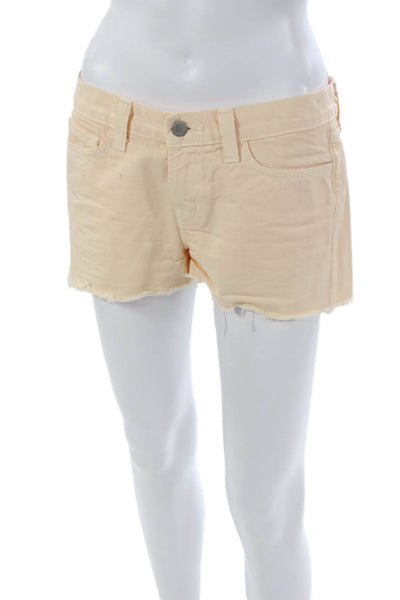 J Brand Womens Cut-Off Shorts Yellow 100% Cotton Size 26