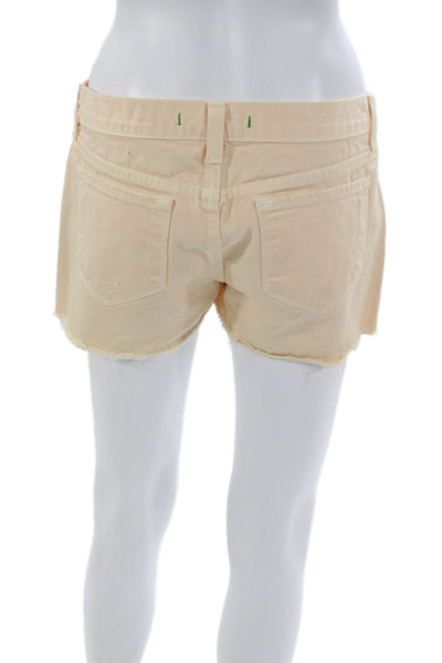 J Brand Womens Cut-Off Shorts Yellow 100% Cotton Size 26