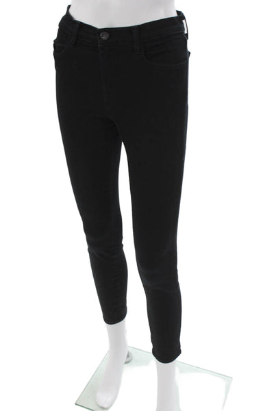 J Brand Women Skinny Jeans Black Cotton Blend Mid Rise Size 25