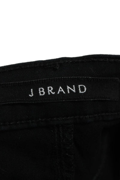 J Brand Women Skinny Jeans Black Cotton Blend Mid Rise Size 25