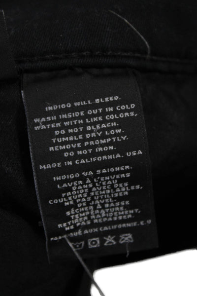 J Brand Women Skinny Jeans Black Cotton Blend Mid Rise Size 25