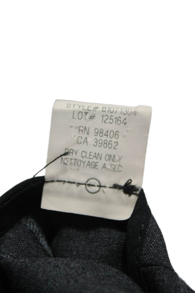 Theory Women Pencil Skirt Gray Wool Blend Zip Knee Length Size 6