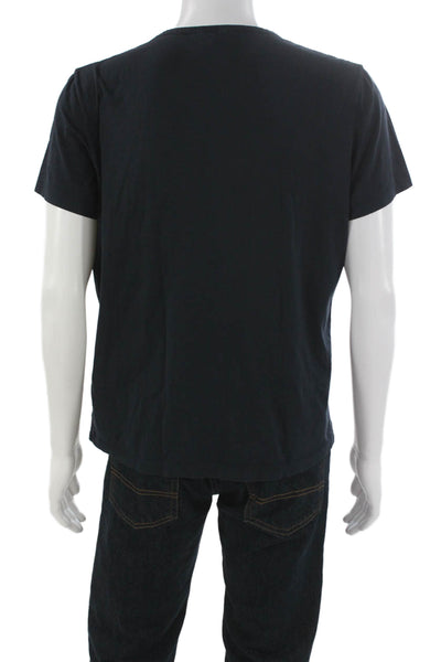 Theory Mens T-Shirt Black V-Neck Short Sleeve 100% Cotton Size L