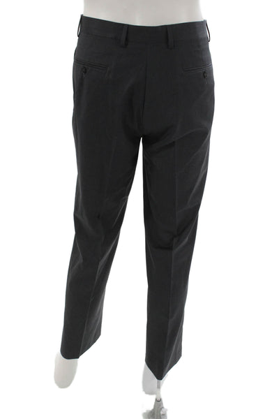 Calvin Klein Mens Dress Pants Gray Polyester Rayon Button Size 34