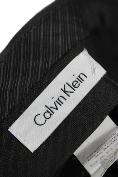 Calvin Klein Mens Dress Pants Gray Polyester Rayon Button Size 34