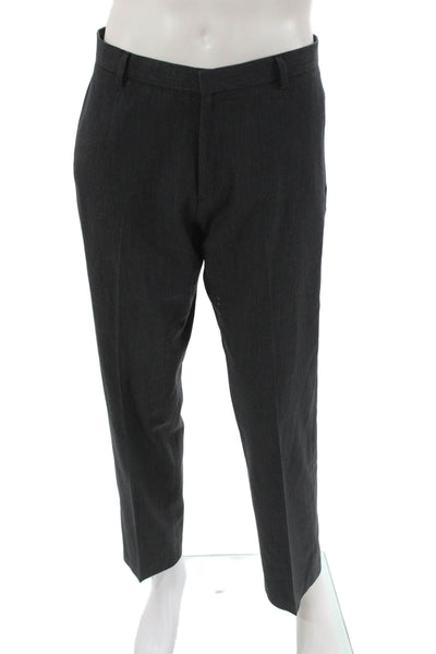 Calvin Klein Mens Dress Pants Gray Zip 70% Polyester 30% Rayon Size 34